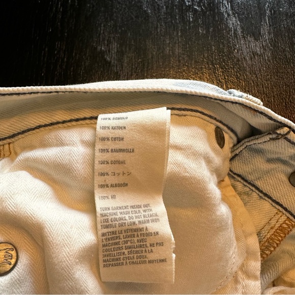 Abercrombie and Fitch Size 0 Size 25 Cream and Blue Skinny Denim Club Party - Picture 11 of 11